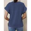 Lace Splicing Crew Neck T-shirt, Casual Short Sleeve Top For Spring & Summer, Women's Clothing