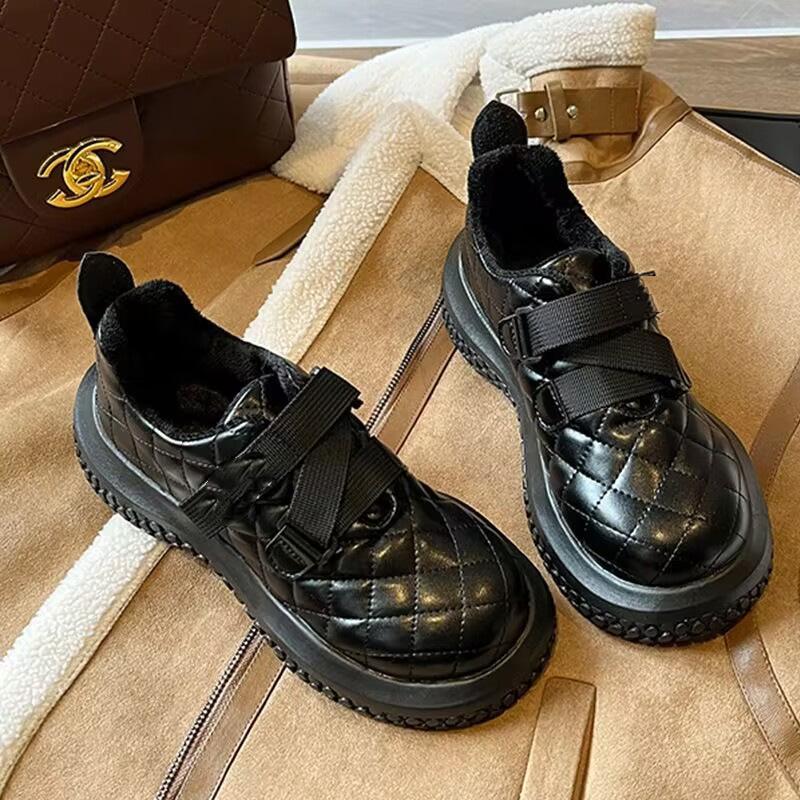 

Fleece snow boots women s new thickened outer wear platform cotton shoes waterproof and non-slip bread shoes short boots in autumn and winter 2025 40