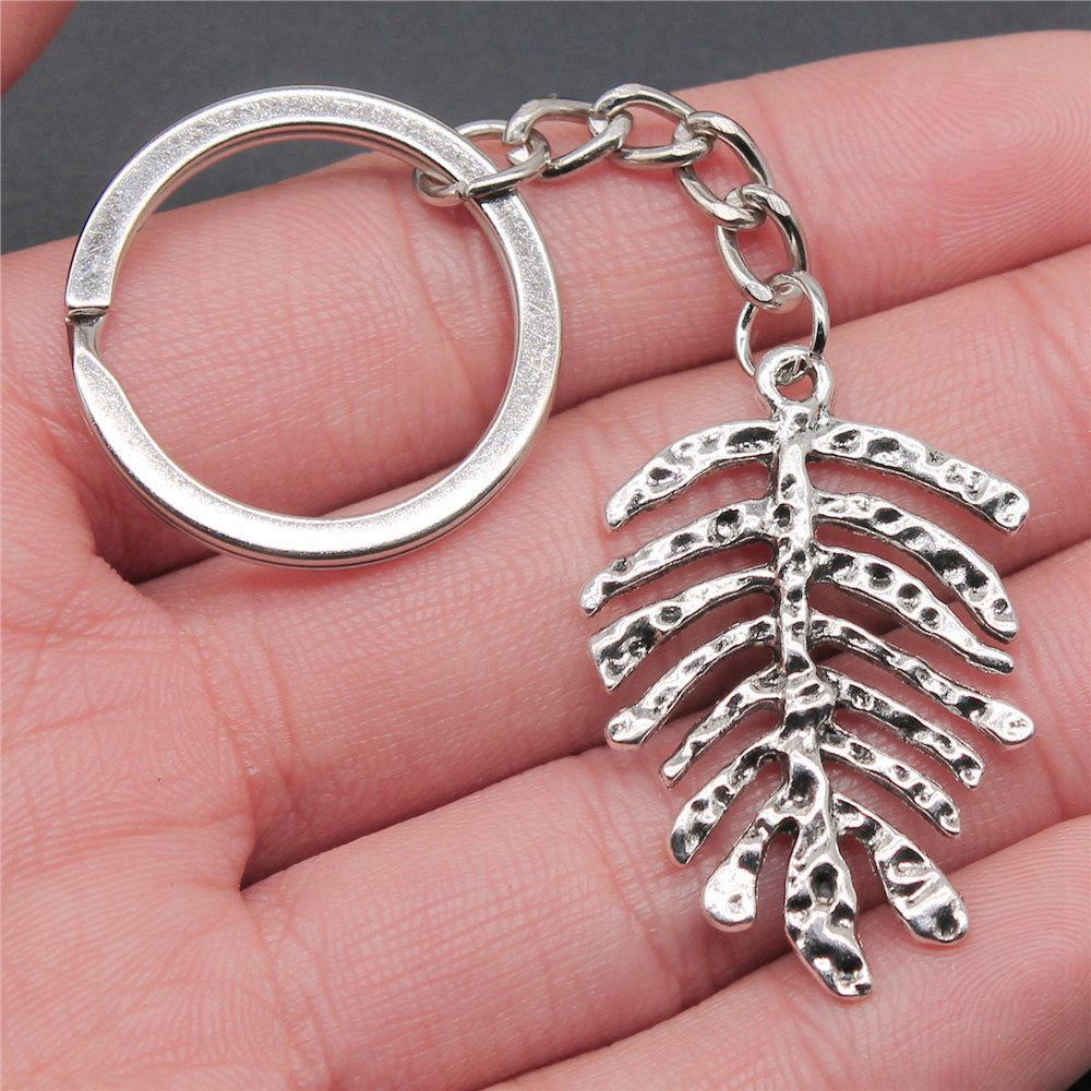 Mushroom Branch Leaf Key Ring Men's Jewellery Wedding Anniversary Original Materials