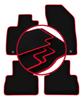 Velour Floor Mats with Red Edge For: MG ZS EV LF Crossover (2019-)