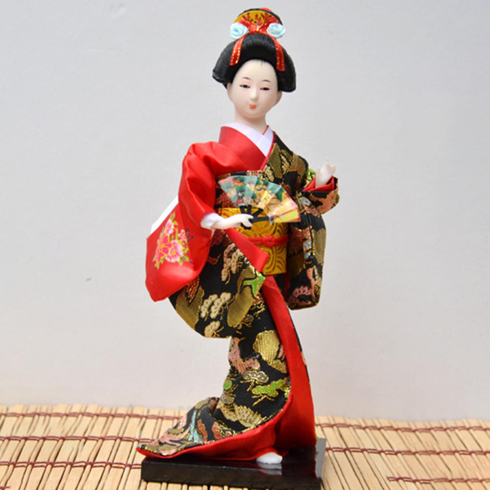 11  Japanese Kimono Geisha Doll National Style Sculpture Oriental Ancient Resin Handcrafted Asian Geisha for Decoration