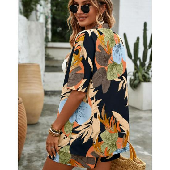 2026 Cross-border Bohemian Short-Sleeve Top & Shorts Set - Strapless Spring/Summer Style