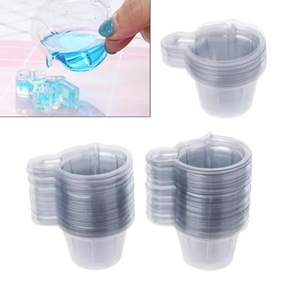 50 Stück 40 ml Kunststoff-Einwegbecher Spender Silikonharz-Form-Set für DIY Epoxidharz Schmuckherstellung Werkzeuge Zubehör