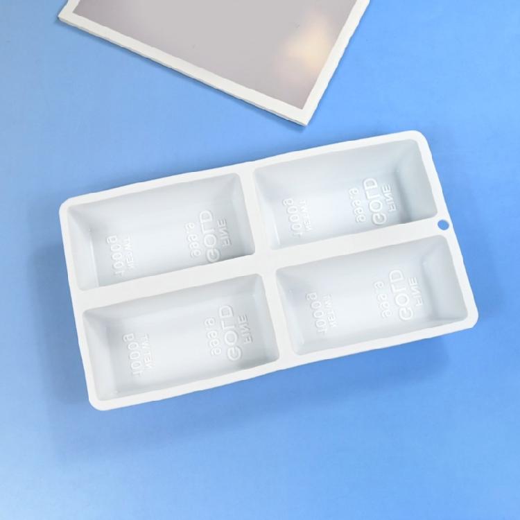 Gold Brick Shape Silicone Molds Nonstick Mousses Cake Molds Cake Decorating Tool for Truffles Cheesecakes Easy To Clean