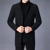 Men's Wool Coat: Casual Mid-Length Plus-Size Warm Jacket for Autumn/Winter