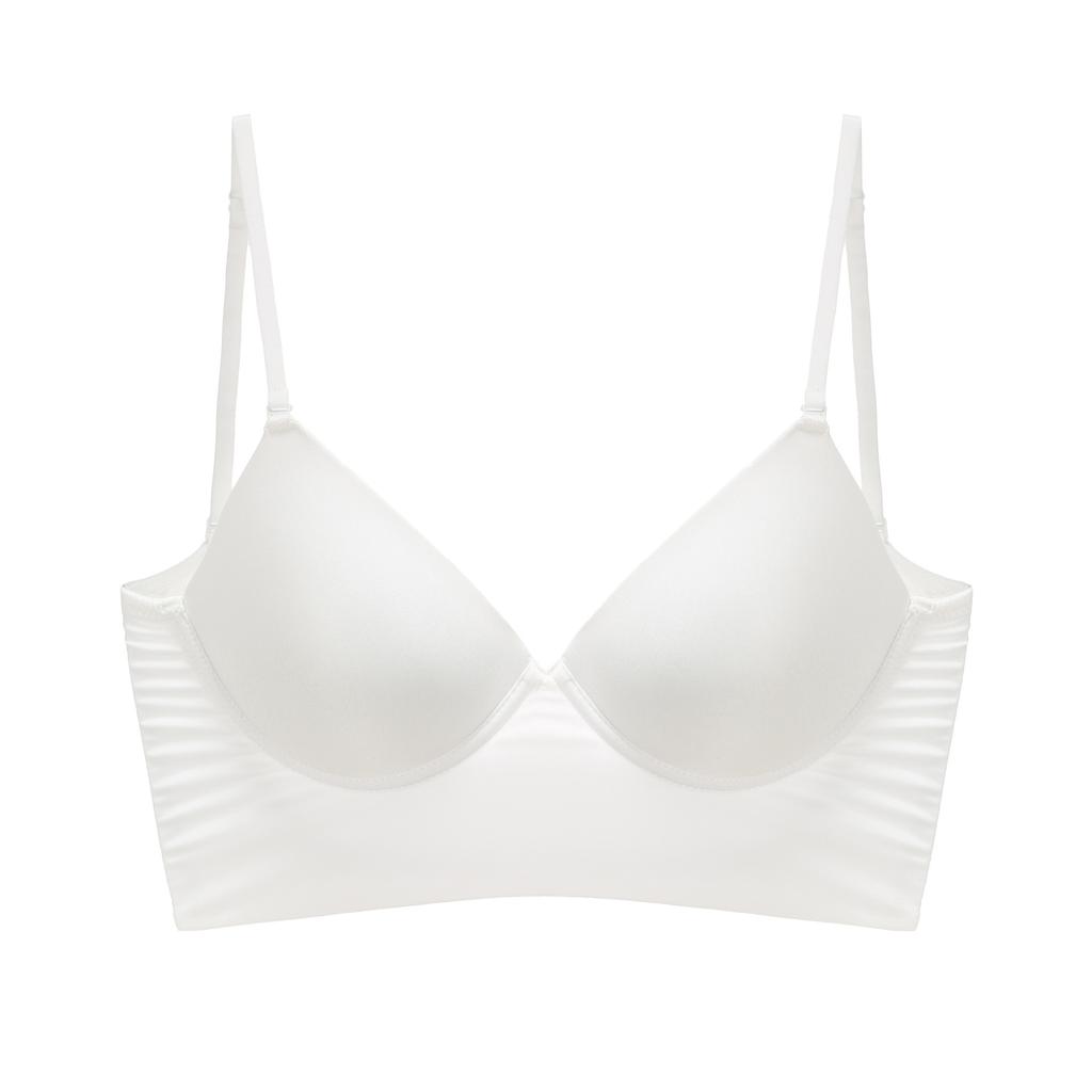 French Big Halter, Beautiful Back Bra, Big U Sexy Smooth and Seamless Underwear, Soft Steel Ring, Big Chest and Small Bra Cover.