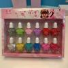24-teiliges Kinder-Nagellack-Set, geruchsarm, schnell trocknend, abziehbar, sicher, sanftes Nagellack-Maniküre-Zubehör