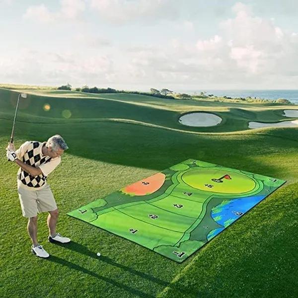 Neformální golfová hra s 180 x 120 cm přilnavým povrchem Herní podložka Golfová úderová podložka Sada golfových tréninkových pomůcek Golfové vybavení