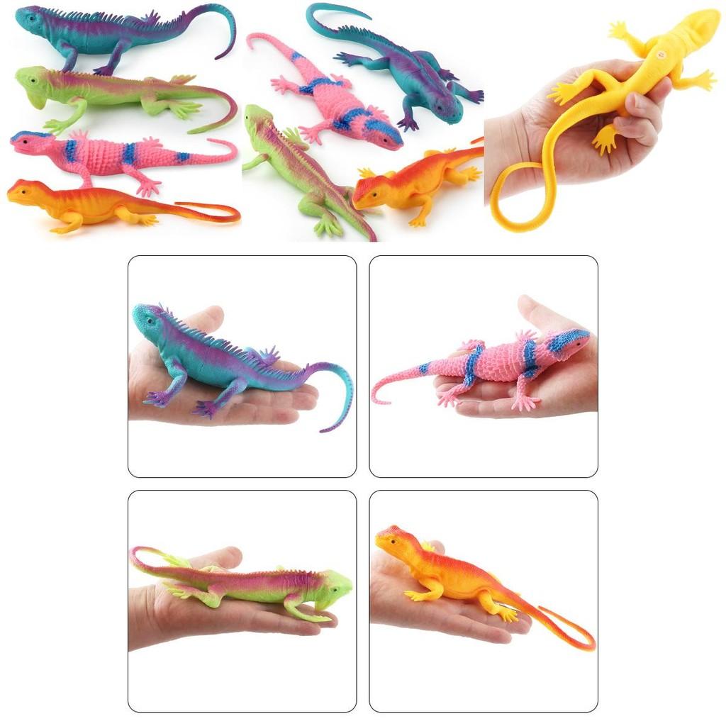 Silicone Forest Lizards Chameleon Models With Authentic Appearance For Kids And Dinosaur Collectors