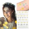 3D Stereoscopic Rhinestone Four-Leaf Clover Face Sticker Ornament