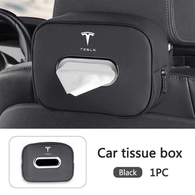 

Car Interior Seat Back Tissue Storage Bag Accessories Toilet Paper Organizer For Tesla Model 3 Model S X Model Y Roadster SpaceX чёрный