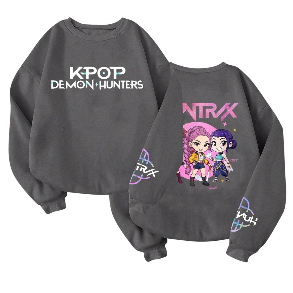 Children's Fashionable Lightweight Long-sleeved Round Neck Pullover With Pockets Printed Pullover