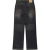 WE11DONE Ss26 Pleated Washable Casual Versatile Jeans With Logo Patch At The Back Waist Men Jeans WD-DP0-26-346-M-BK