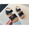 Korean Style Hollow Floral Princess Sandals, Summer Open Toe Leather Shoes for Baby Girls