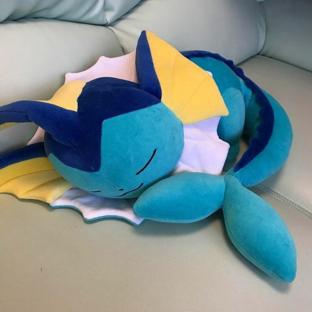 50cm Sleeping Vaporeon Plush Doll Animal Stuffed Eeveelution Eevee Evolution Toys Kawaii Collect Doll Kids Birthday Gift