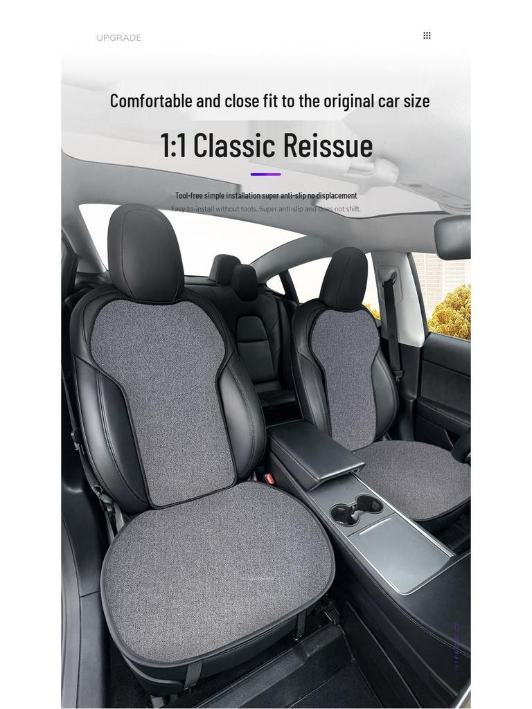 Tesla Model 3/Y Car Seat Covers: Durable, Full Coverage & Wear-Resistant for Front and Rear Seats