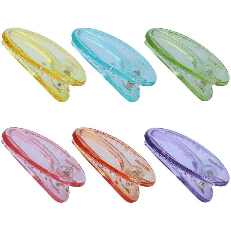 Oval Duckbill Clip Transparent Candy-colored Hair Clip Handcrafted Hair Accessory Made of Cream Glue