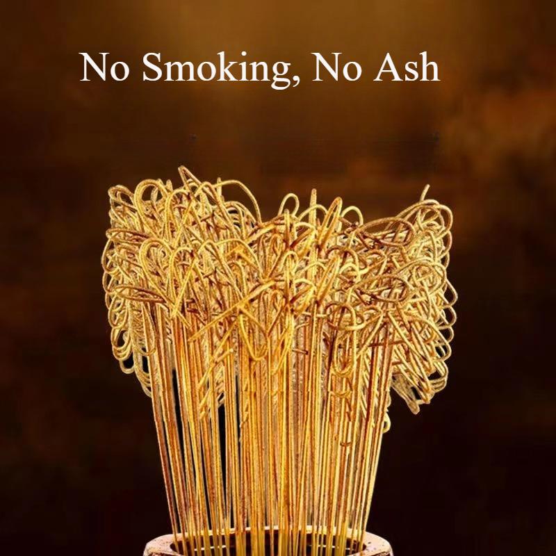 Y No Smoke No Ash Incense Sticks Smokeless Sandalwood Bamboo Stick Incense Household Worship Buddha Fragrance Rolling Incense 100g Sandalwood