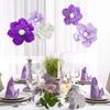 5Pcs Center Decoration Paper Flowers Pink 3D Wall Decoration  Party Decoration
