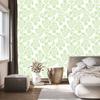 Wallpaper Flowers white and lime, lime background for living room and bedroom 50x1000