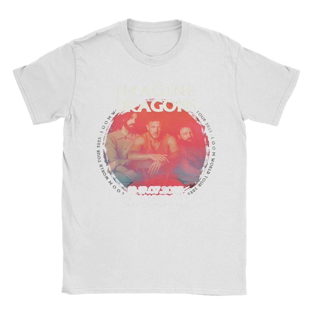 Imagine Dragons 2025 Tour Merch Unisex T Shirts 100% Cotton Tee Printed  Tops T-shirt