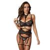 Set da notte per donna, intimo sexy, con giunture in pizzo, abito con cinturino alla coscia