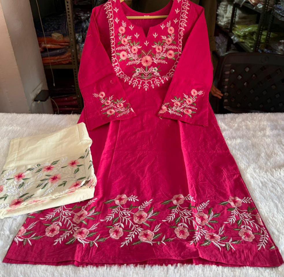 Indiase Designer Puur Katoen Kurta Broek Set Dames Bollywood Top Tuniek Kurti Koord Set