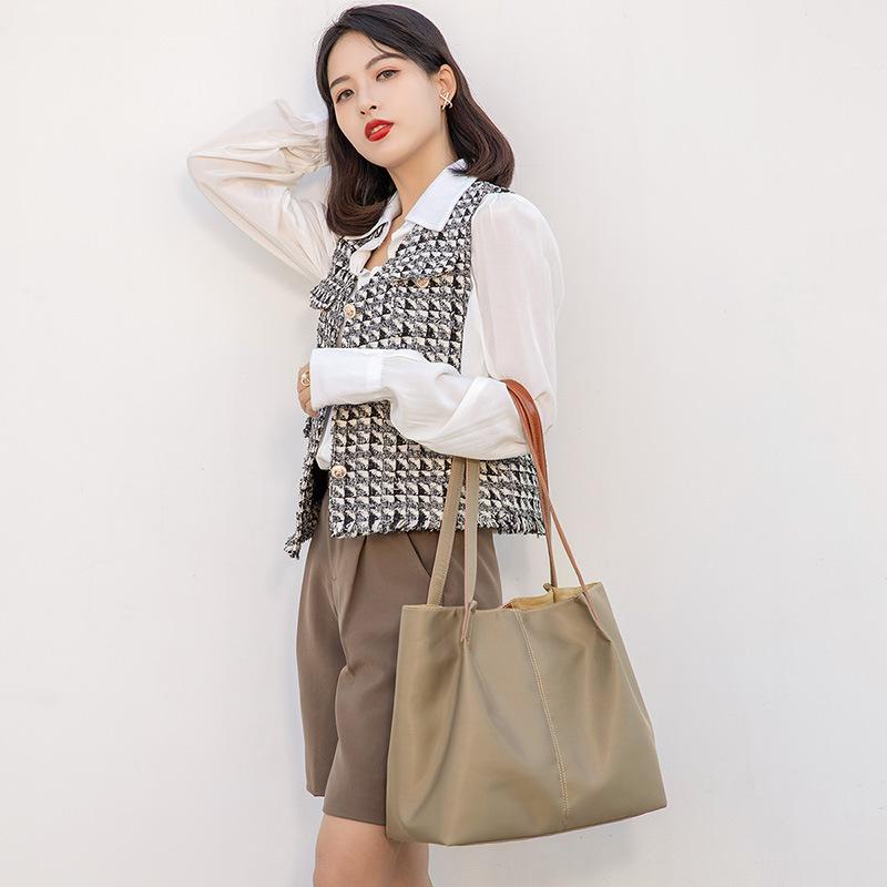 New One-shoulder Casual Canvas Tote Bag Popular Bag Large Capacity Oxford Cloth Simple Women's Bag Carry