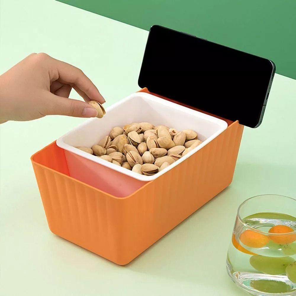 Cerative Multifunctional Fruit Drain Basket Durable Practical Fruit Tray Double-Layer Drainable Drain Snack Box