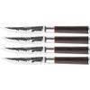 Set of 4 Steak Knives - FORGED - SEBRA - Japanese 440C Steel - Dalbergia Wood Handle