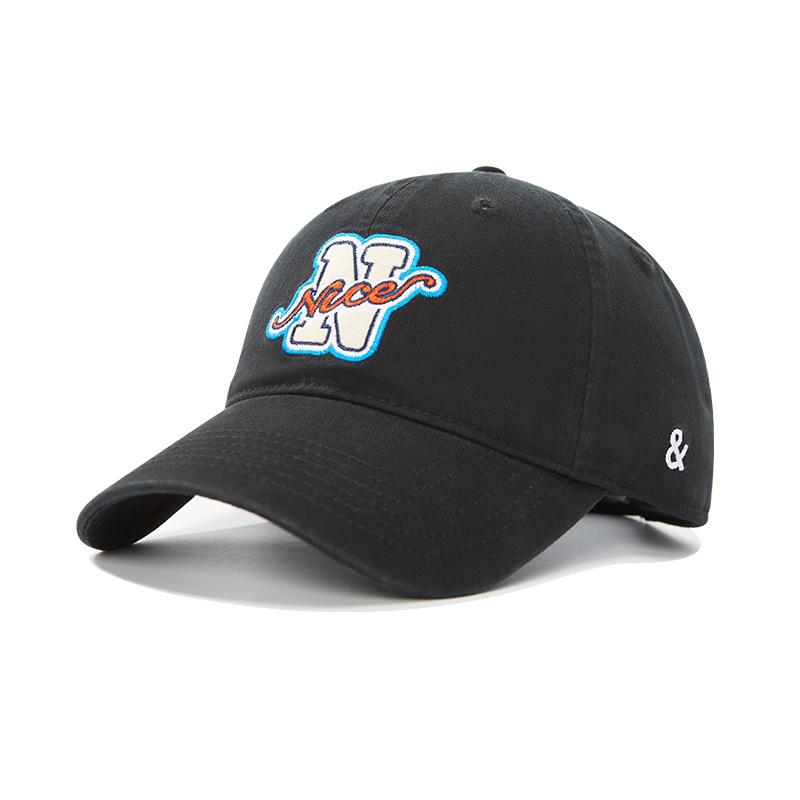 New Vintage Letter NICE Embroidered Hip Hop Baseball Cap Kids Couple Street Trend Versatile Cap