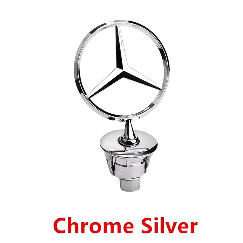Autocolant Auto Fierbinte 1 buc Insignă Cromată Stea Capotă 44mm Emblema Logo Capotă Față Mașină Pentru Mercedes Benz Clasa C E S W204 W205 W211 W212