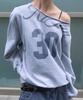 KIJUN 30 One-Shoulder Sweatshirt_Melange Gray