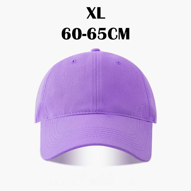 Unisex Czapka na dużą głowę 60-65cm Gładka zakrzywiona czapka z daszkiem Odporna na kurz czapka baseballowa Jednolita regulowana czapka rekreacyjna Męska Damska