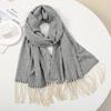 Marke Warmer Karomuster Kaschmir Poncho Schal Schal Luxuriöser Druck Dicke Pashmina Winterdecke Wickel Bufanda Lässiger Hijab Stolen Echarpe