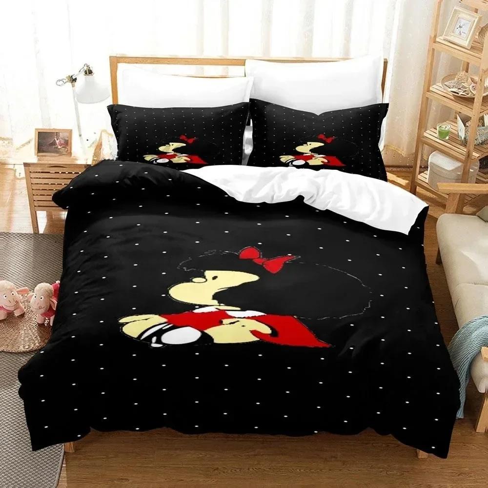 3D Pinting Anime Mafalda Printed Bed Set Duvet Cover Pillowcase Bedding Set Bed Linen Sheet Quilt Cover Full Queen King Size