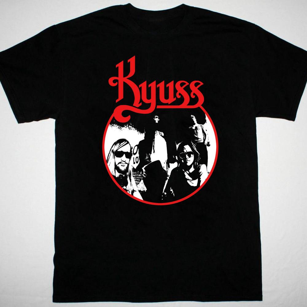 Винтажная футболка группы Kyuss для мужчин Хлопок Черный Все размеры AP320 Унисекс Футболка XL