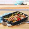 1Pcs Nonstick Roasting Pan with Handles Baking Dish for Turkey BBQ Vegetbale Roasting Pans for Oven Baking Mold