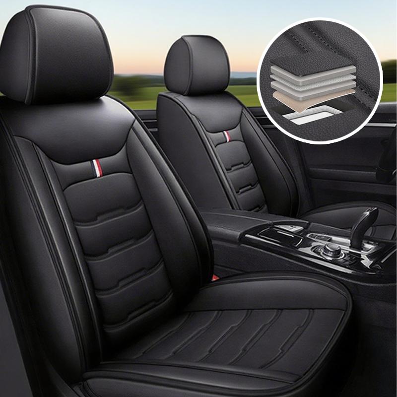 All Inclusive Seat Cover Full Leather Car Seat Protector Cushion Single Driver And Passenger All Season Universal  Accessories