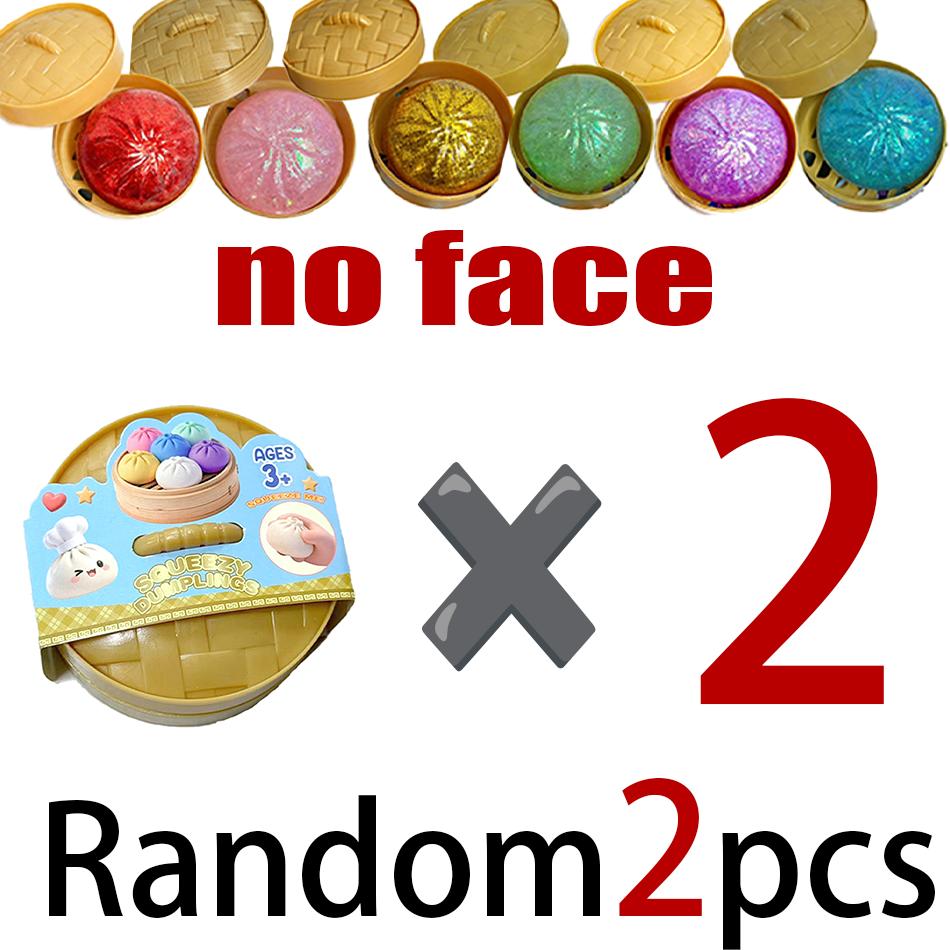 Hot 1pcs Colorful Glitter Dumpling Glitter Dumpling Squishy with Box Dumplings Sensory Squeeze Toy for Stress Relief Toys