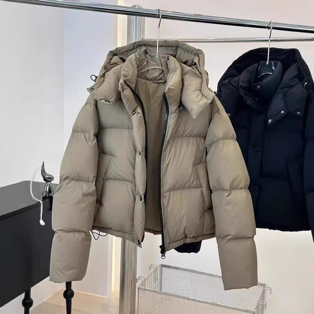 Puff down jacket women's short Korean version of small winter new fashion hooded thickened bread jacket