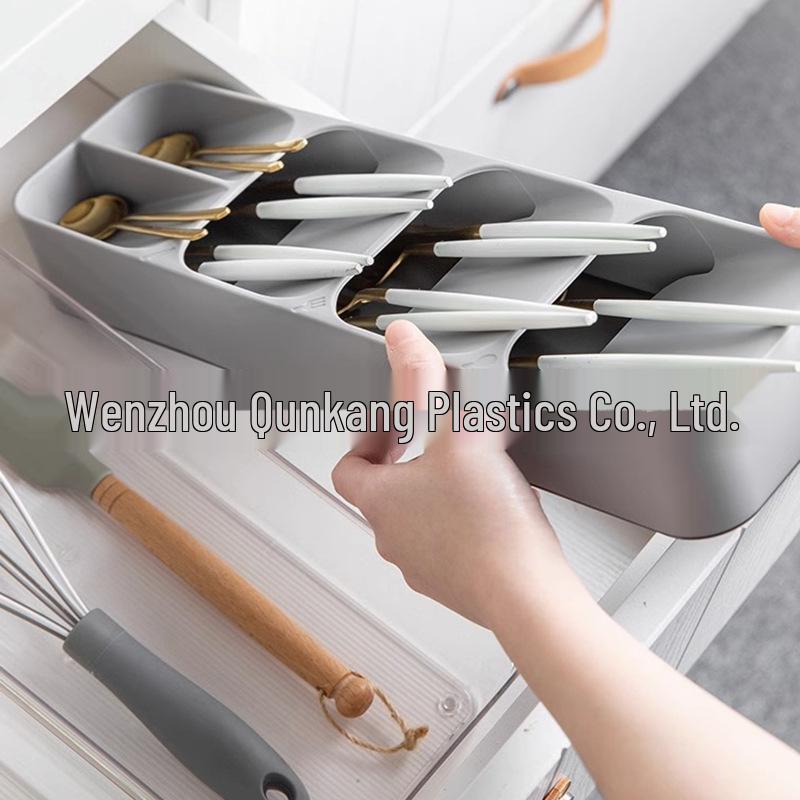 Kitchen Drawer Dustproof Cutlery Organizer Box for Knives, Forks, Spoons, and Chopsticks.