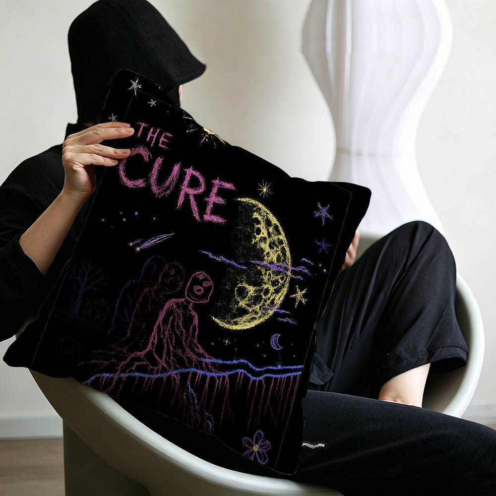 rock The Cure Decorative Room Aesthetics Pillow Case Home Decor Bedroom Sofa Bed Couch Pillow Cover 45x45