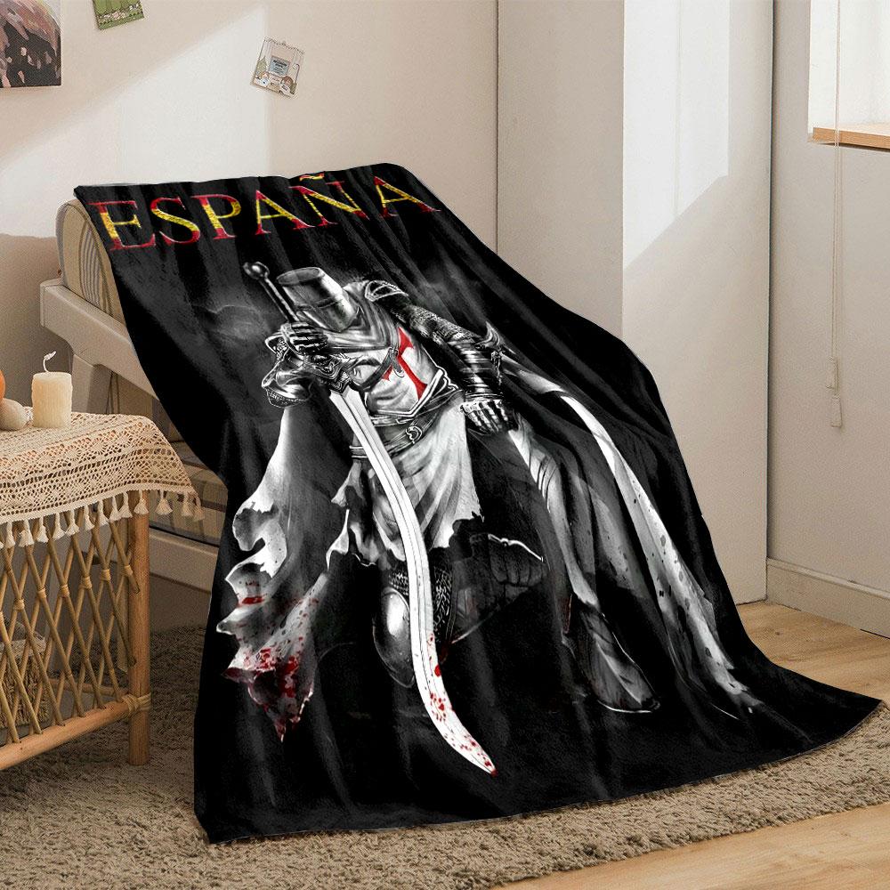 Espana Crusader Sword Throw Blanket Printed Blanket for Living Room Bed Couch lunch break Soft Cozy Blanket for Friend's festival Gift