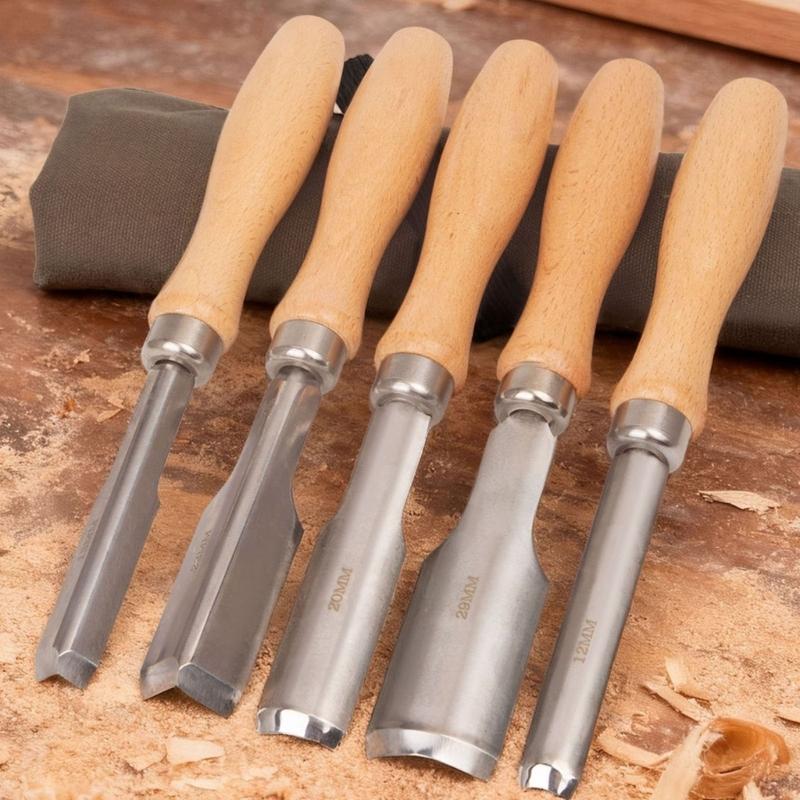 Wood Carving Hand Chisel Ergonomic Beechwood Handle Woodworking Professional Gouges Woodcraft Carpentry Tool