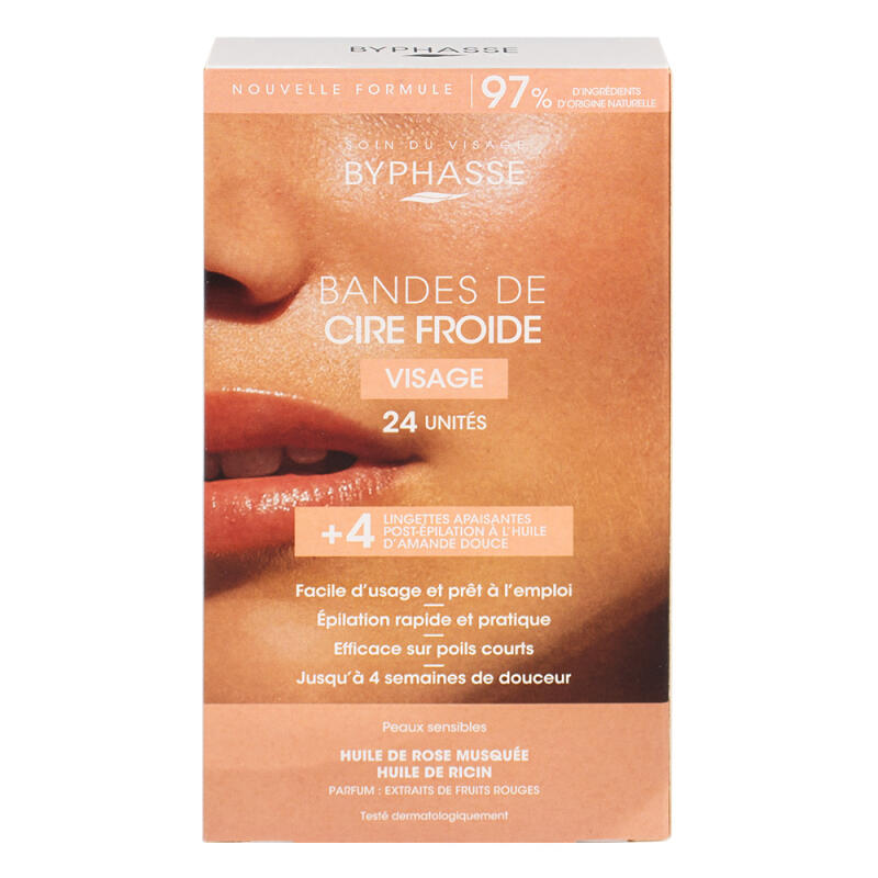 Byphasse Cold Wax Strips for Face & Nose