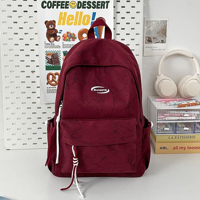 School bag female college student simple versatile high value backpack junior high school girls high school casual backpack