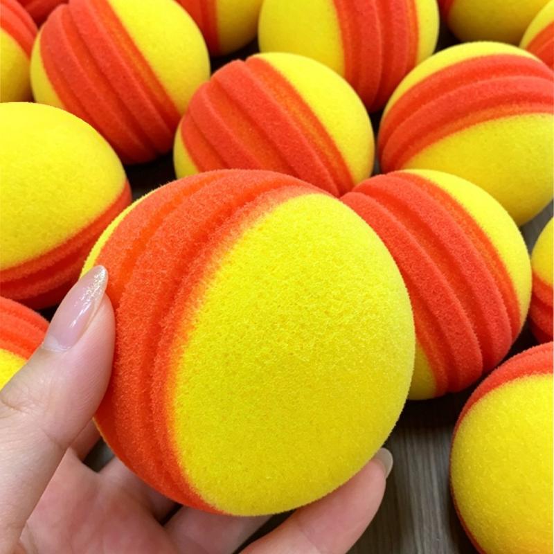 Soft PU Foam Tennis Ball 3.5 Inch Bouncy Safe Indoor Training Aids for Kids Pet Play Home Exercise Use