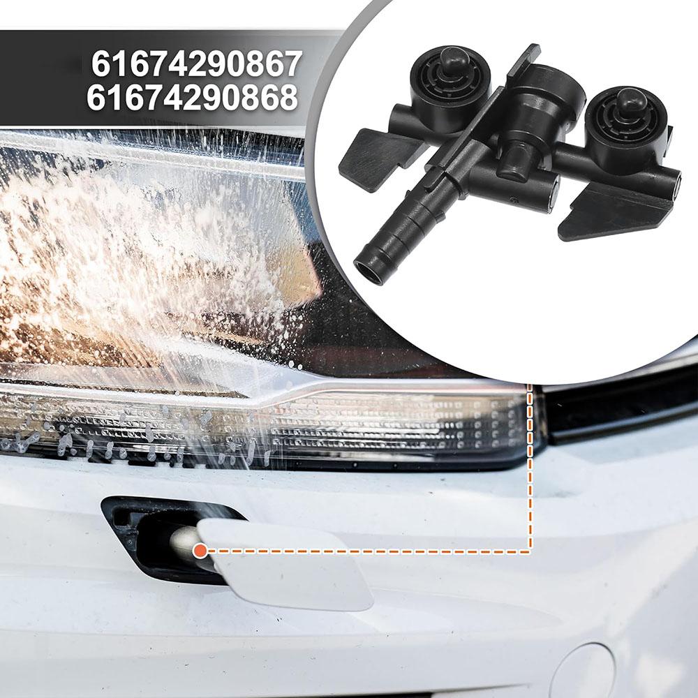 2x Headlight Cleaning Washer Nozzle For BMW E46 3 Series 61674290868 61674290867