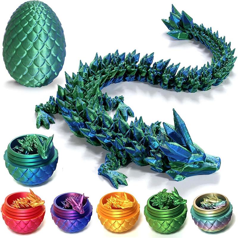 3D-printede Dyr Leketøy Flerleddet Bevegelig Dinosaur Slange Fidget Leketøy Voksne Autisme Stresslindrende Leker Skrivebordsdekor Barn Gave
